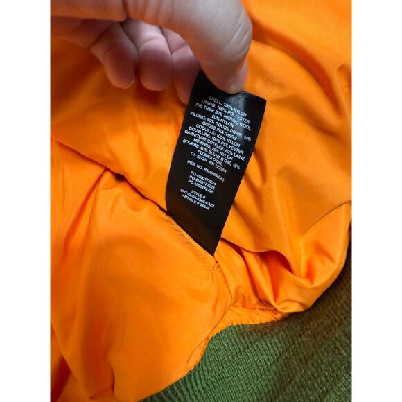 Aritzia TNA Womens Size L Down Tahoe Bomber Jacket Green - Picture 7 of 12